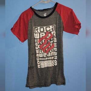 Rocawear Red and Gray  Short Sleeve Tee